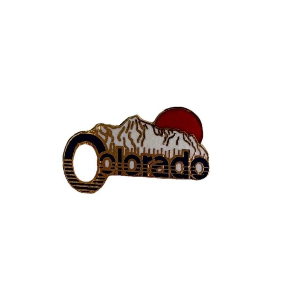 Colorado CO Mountains Sunrise State Souvenir Ski Travel Resorts Enamel Pin